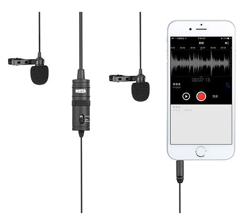 BOYA BY M1DM Dual Omnidirectional Lavalier Microphone BOYA BY M1DM Dual Omnidirectional Lavalier Microphone